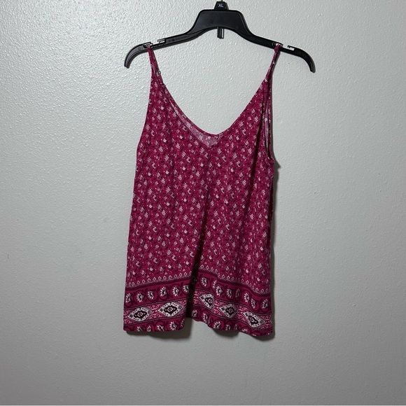 Abercrombie & Fitch Women Floral Red Print Tank top Blouse XS - Picture 1 of 7